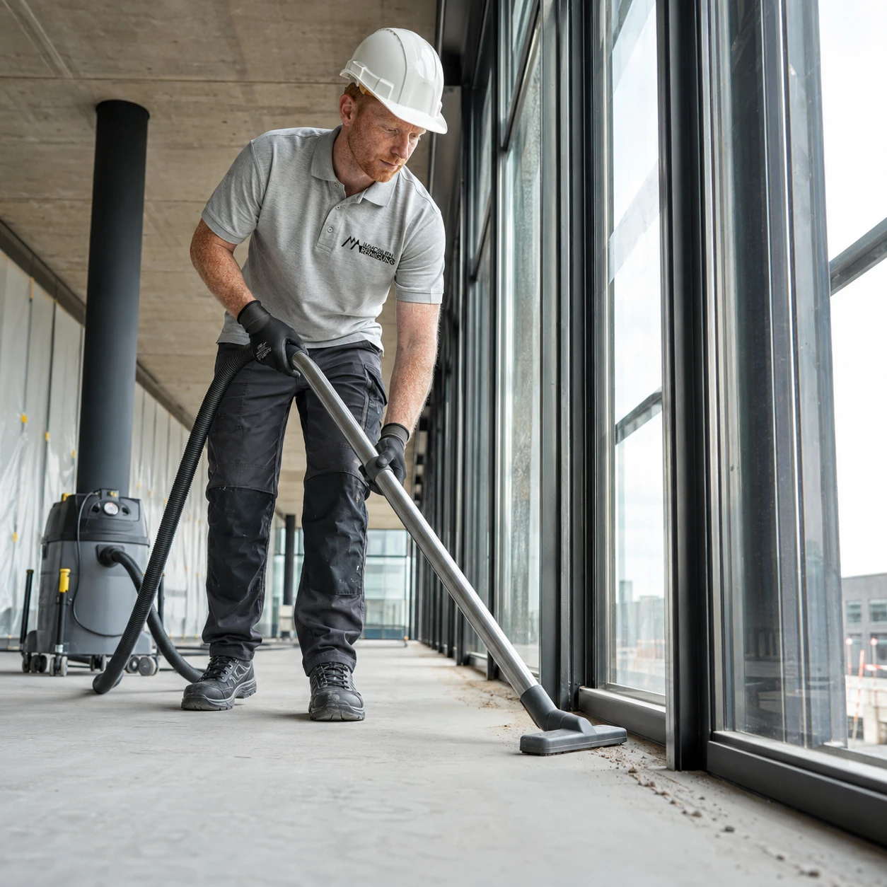 Präzise Bauendreinigung in einem modernen Büro