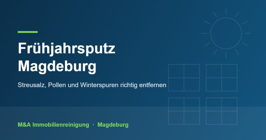 Frühjahrsputz Magdeburg – Fenster, Treppenhaus und Außenbereiche nach dem Winter reinigen lassen